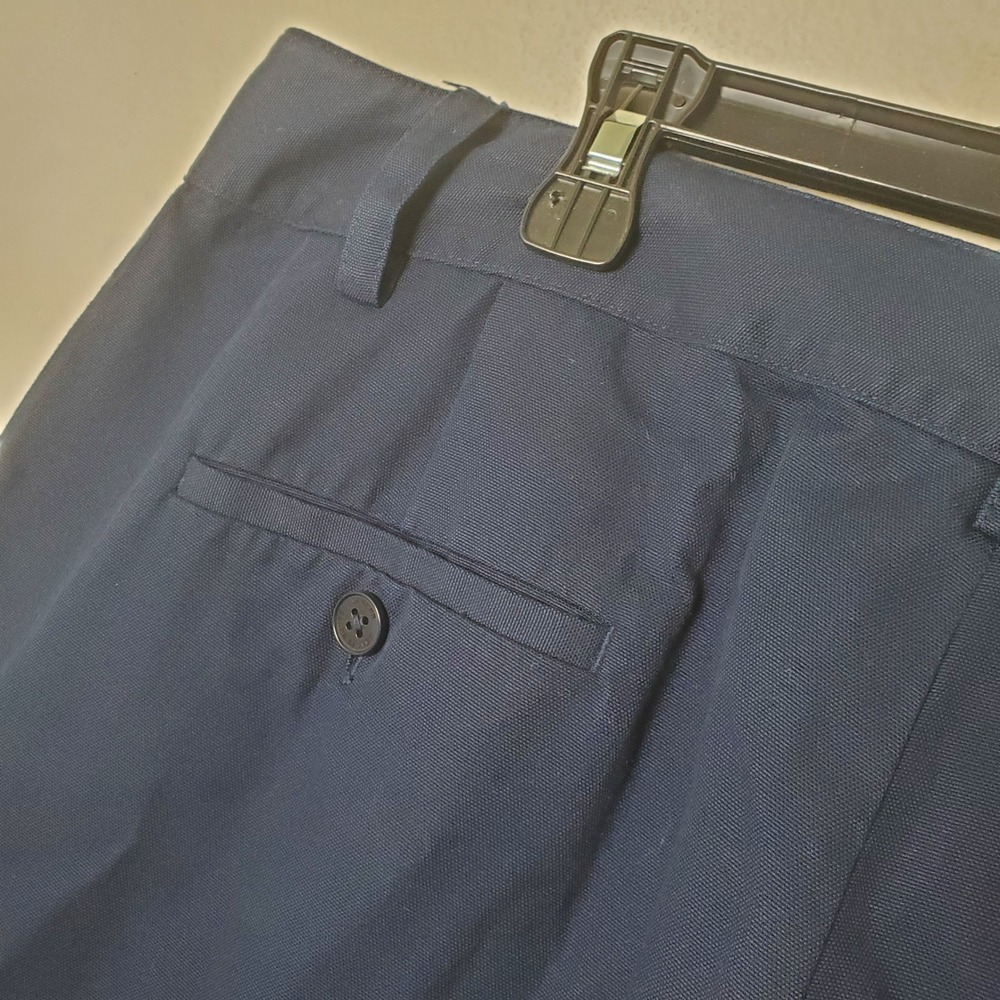 Lauren Ralph Lauren Navy Blue Cotton Trouser Pants Straight Leg Womens Size 14 - Picture 3 of 10